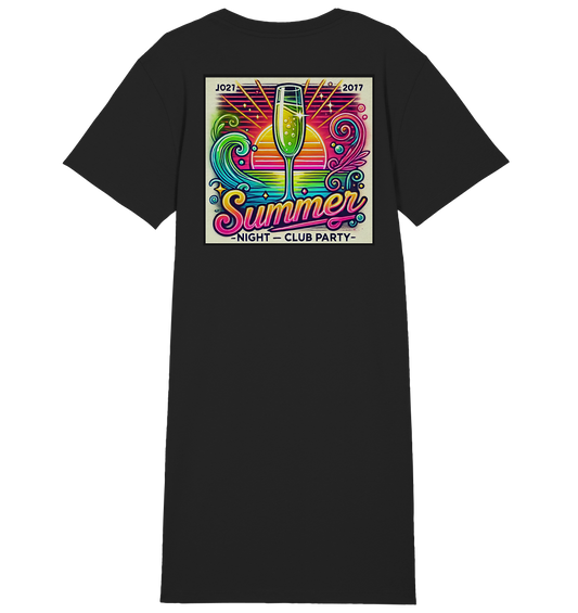 Summer Party Vibes - Ladies Organic Shirt Dress