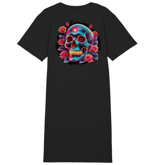 Glow Skull Design - Ladies Organic Shirt Dress