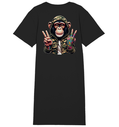 Jungle Ink Monkey - Ladies Organic Shirt Dress