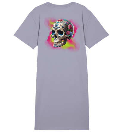 Floral Skull - Ladies Organic Shirt Dress