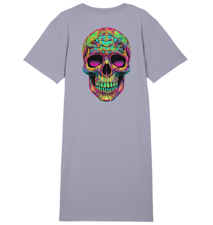 Psychedelic Skull - Ladies Organic Shirt Dress