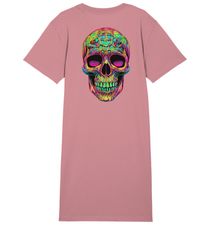 Psychedelic Skull - Ladies Organic Shirt Dress
