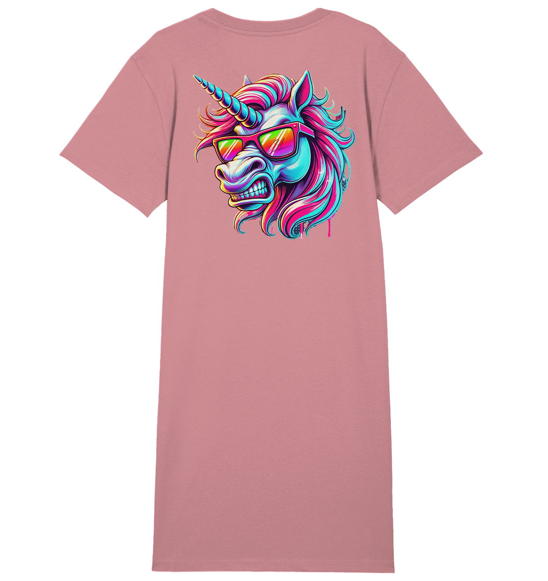 Funky Unicorn - Ladies Organic Shirt Dress