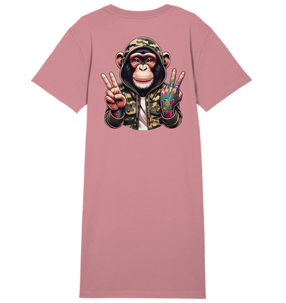 Jungle Ink Monkey - Ladies Organic Shirt Dress