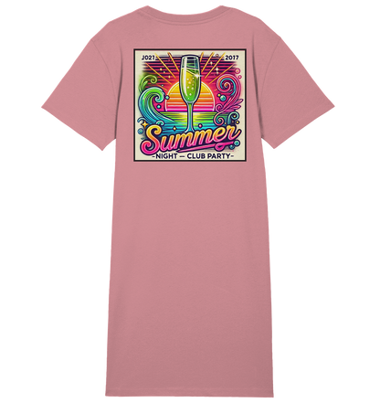 Summer Party Vibes - Ladies Organic Shirt Dress