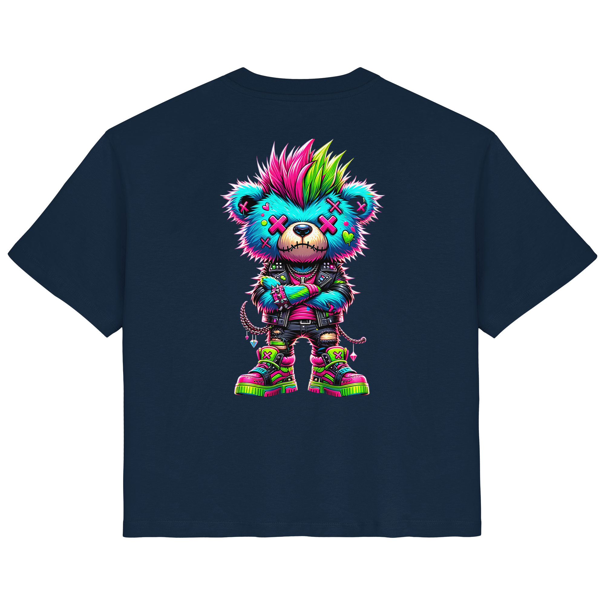 Punk Neon Teddy - Ladies Organic Shirt