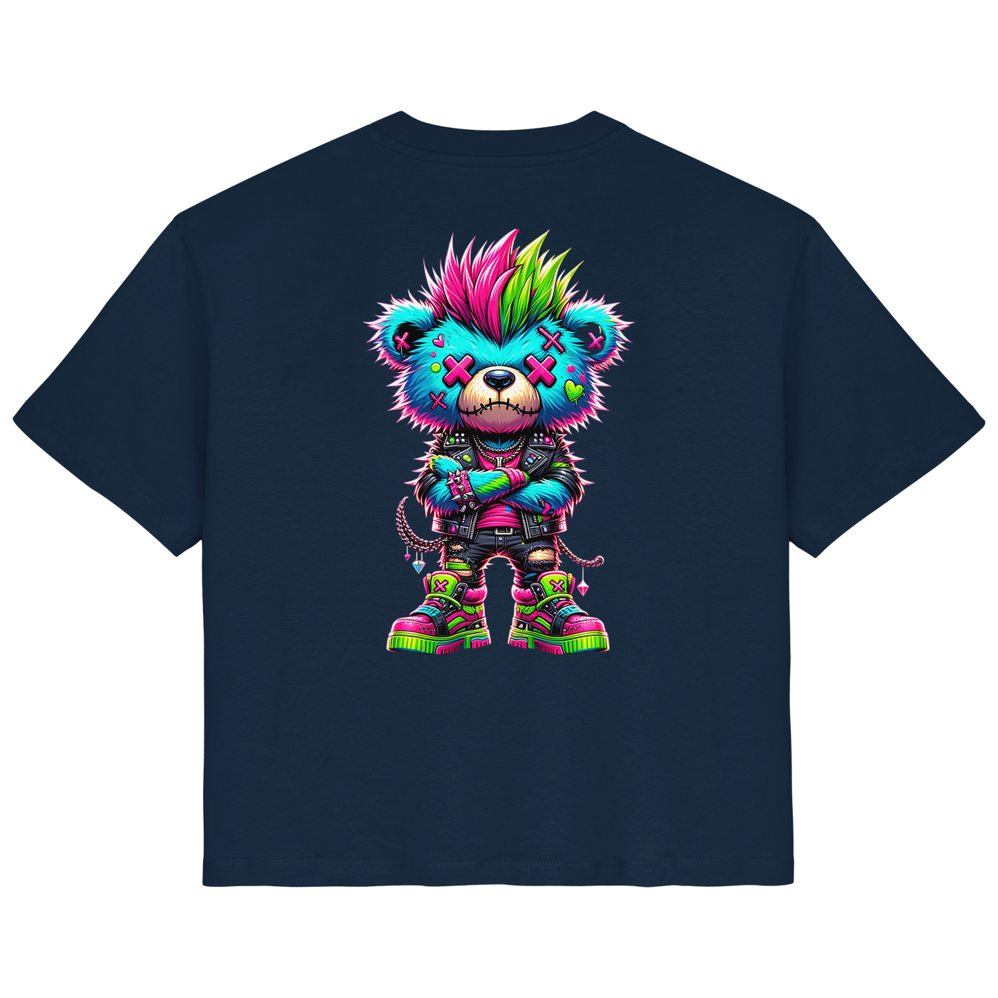 Punk Neon Teddy - Ladies Organic Shirt