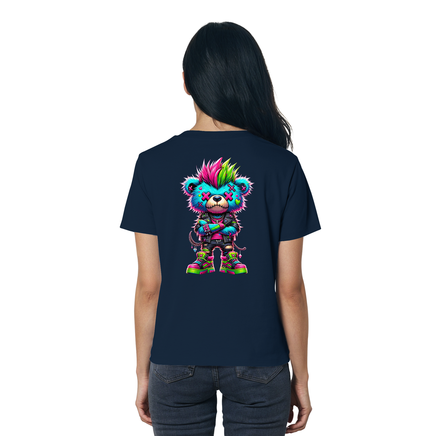 Punk Neon Teddy - Ladies Organic Shirt