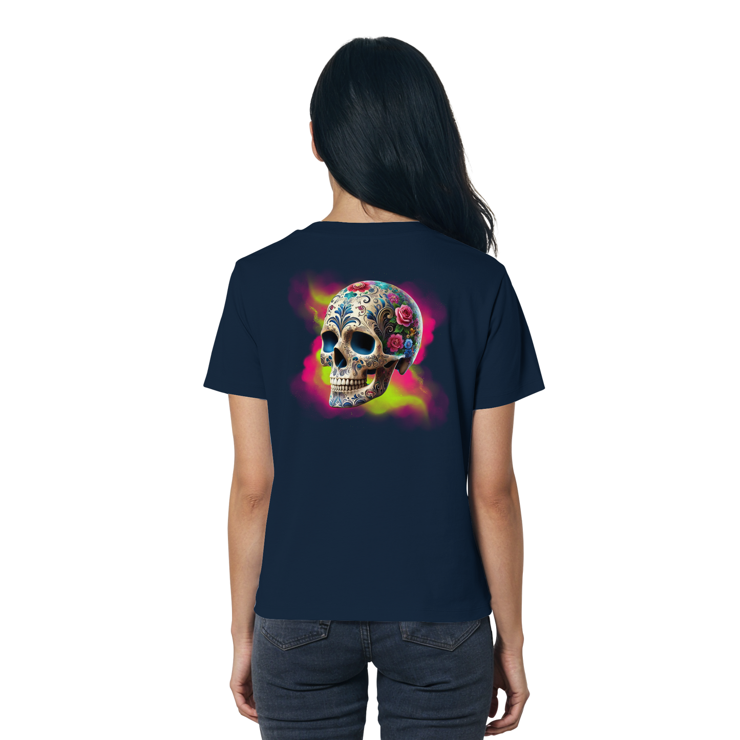 Floral Skull - Ladies Organic Shirt