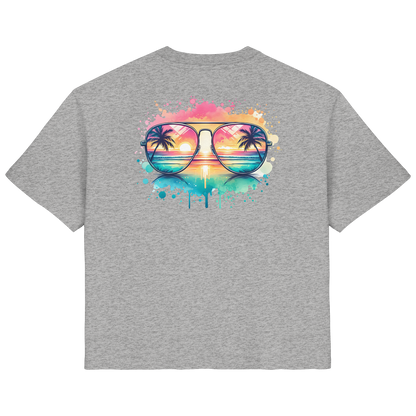 Tropical Sunset Glasses - Ladies Organic Shirt