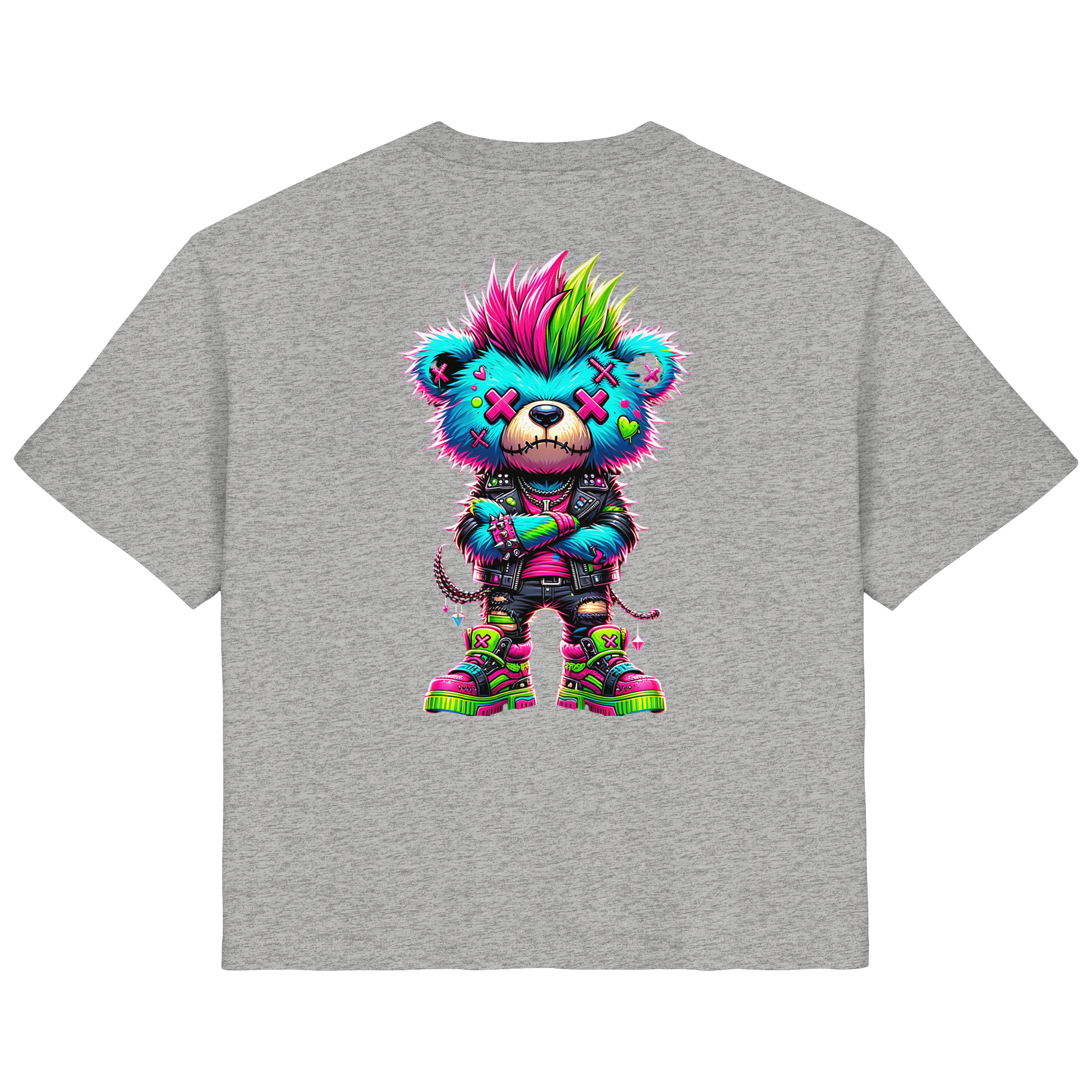 Punk Neon Teddy - Ladies Organic Shirt