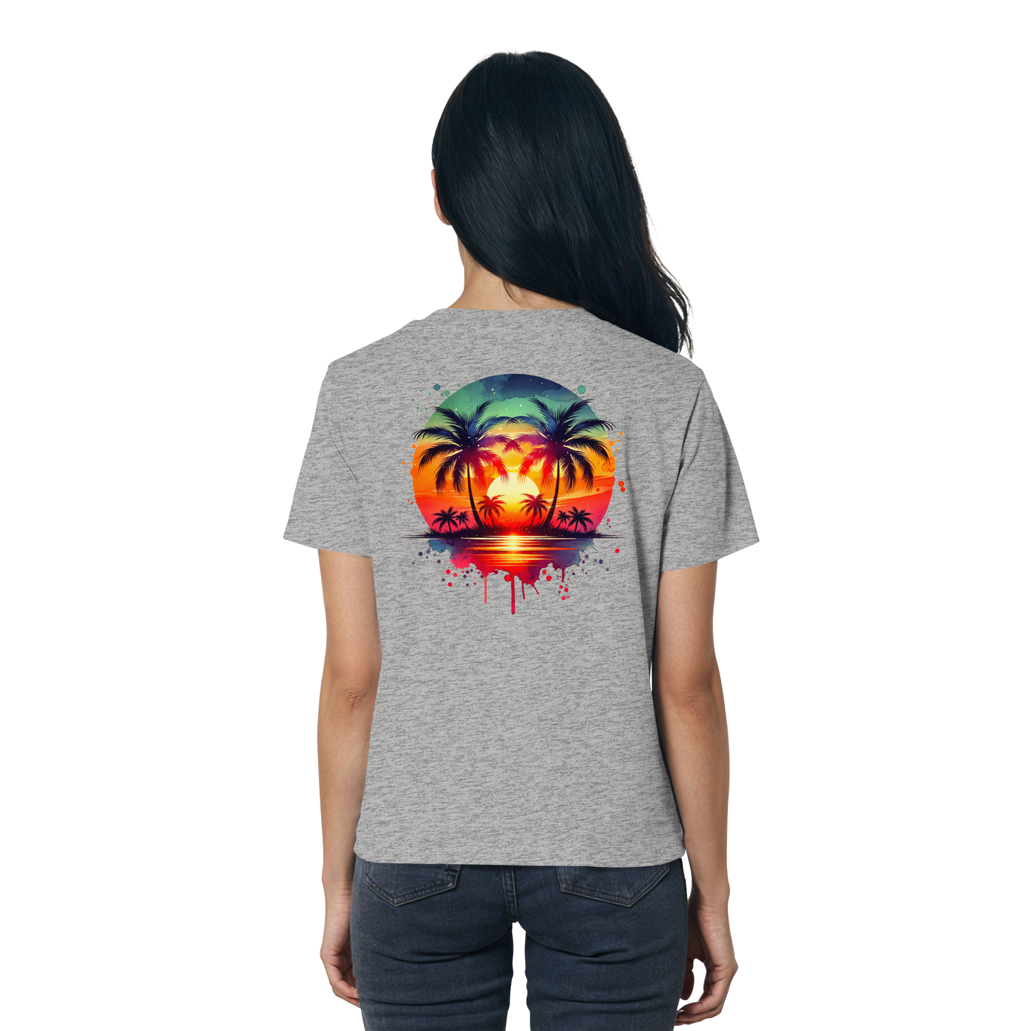 Tropical Sunset - Ladies Organic Shirt
