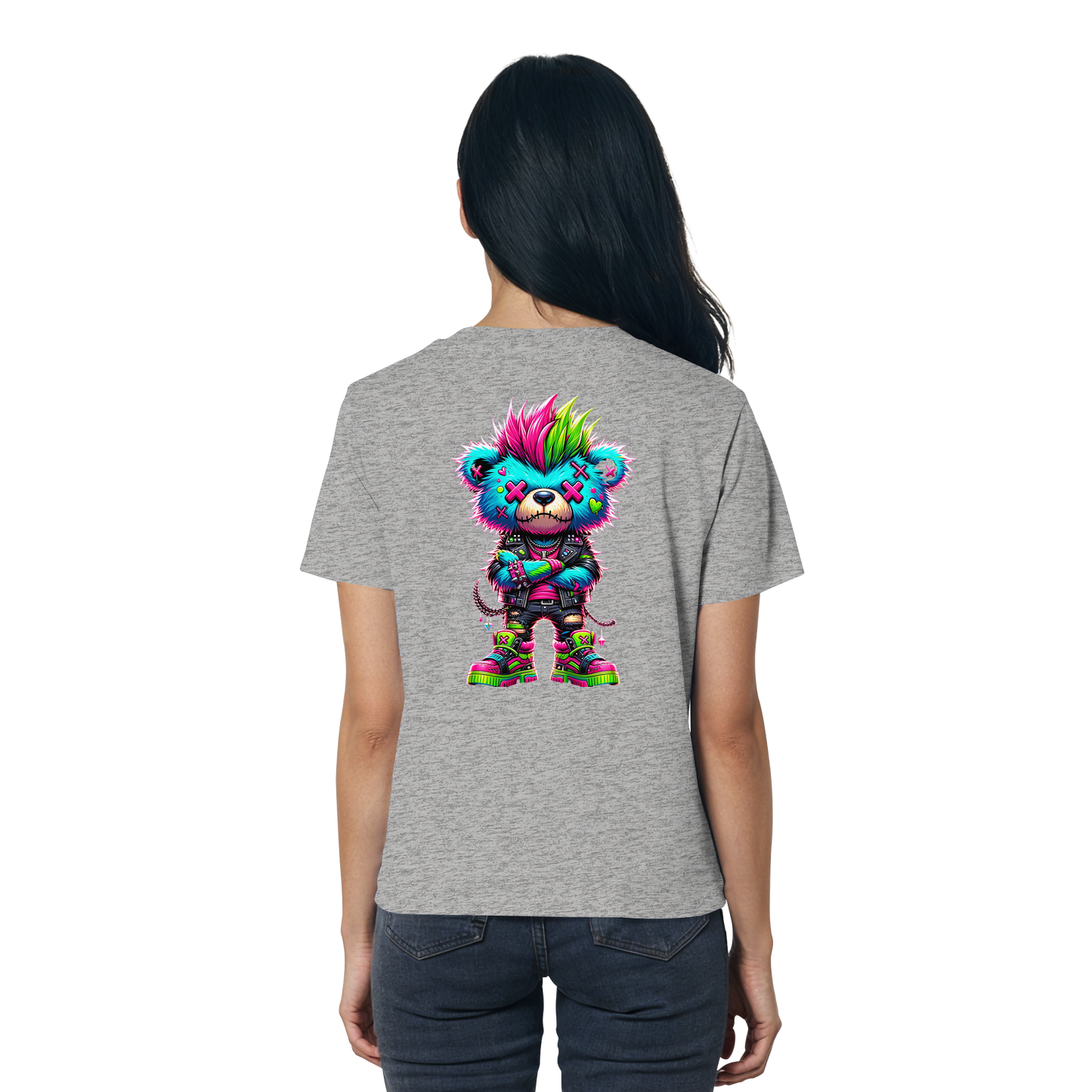Punk Neon Teddy - Ladies Organic Shirt