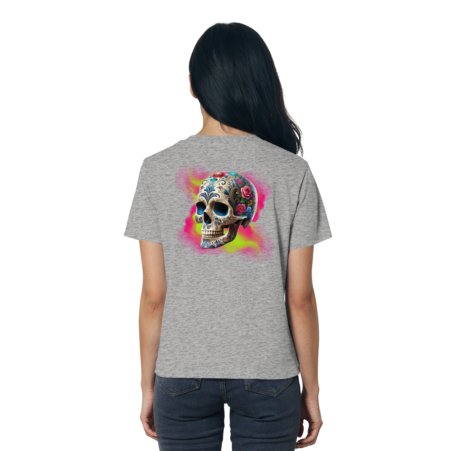 Floral Skull - Ladies Organic Shirt
