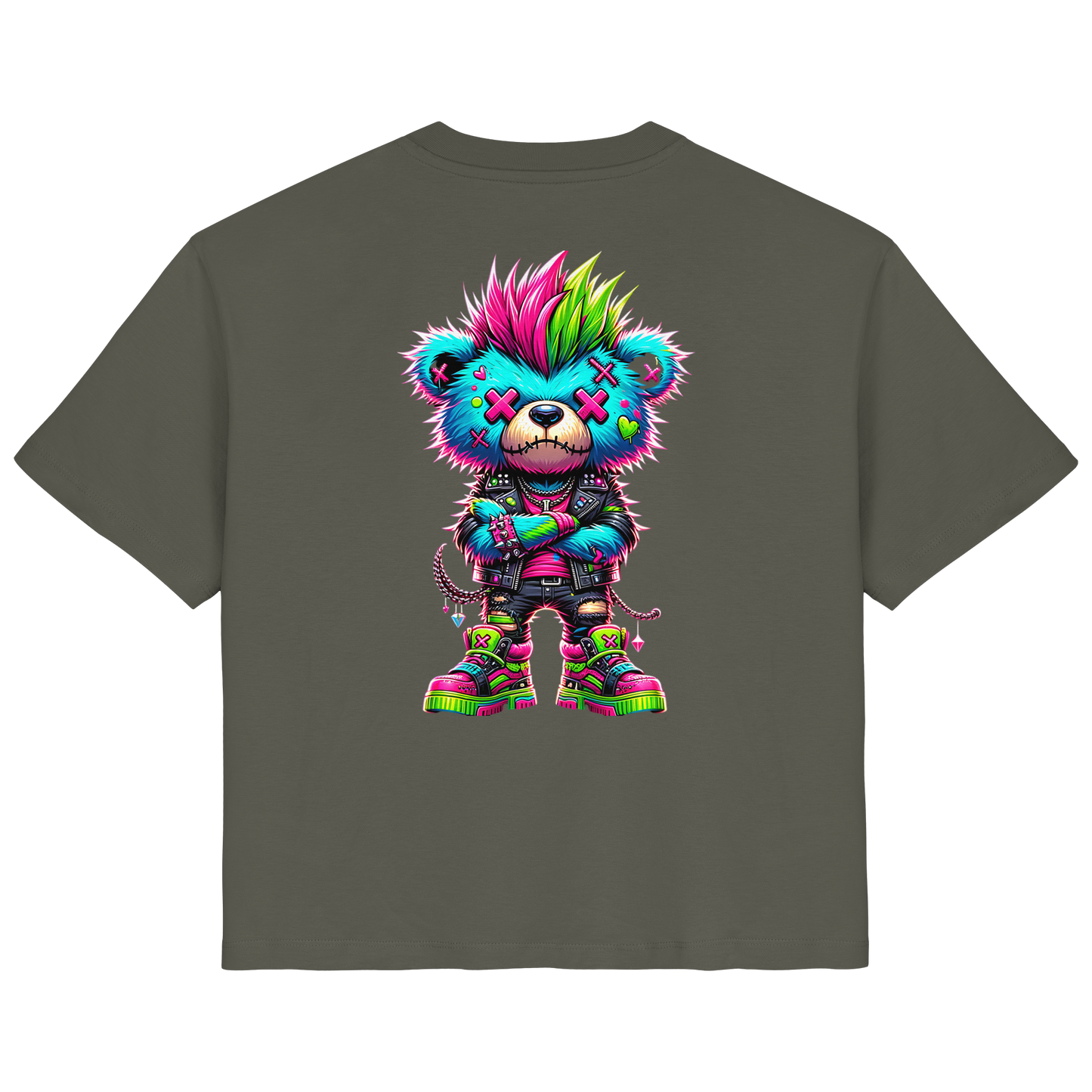 Punk Neon Teddy - Ladies Organic Shirt