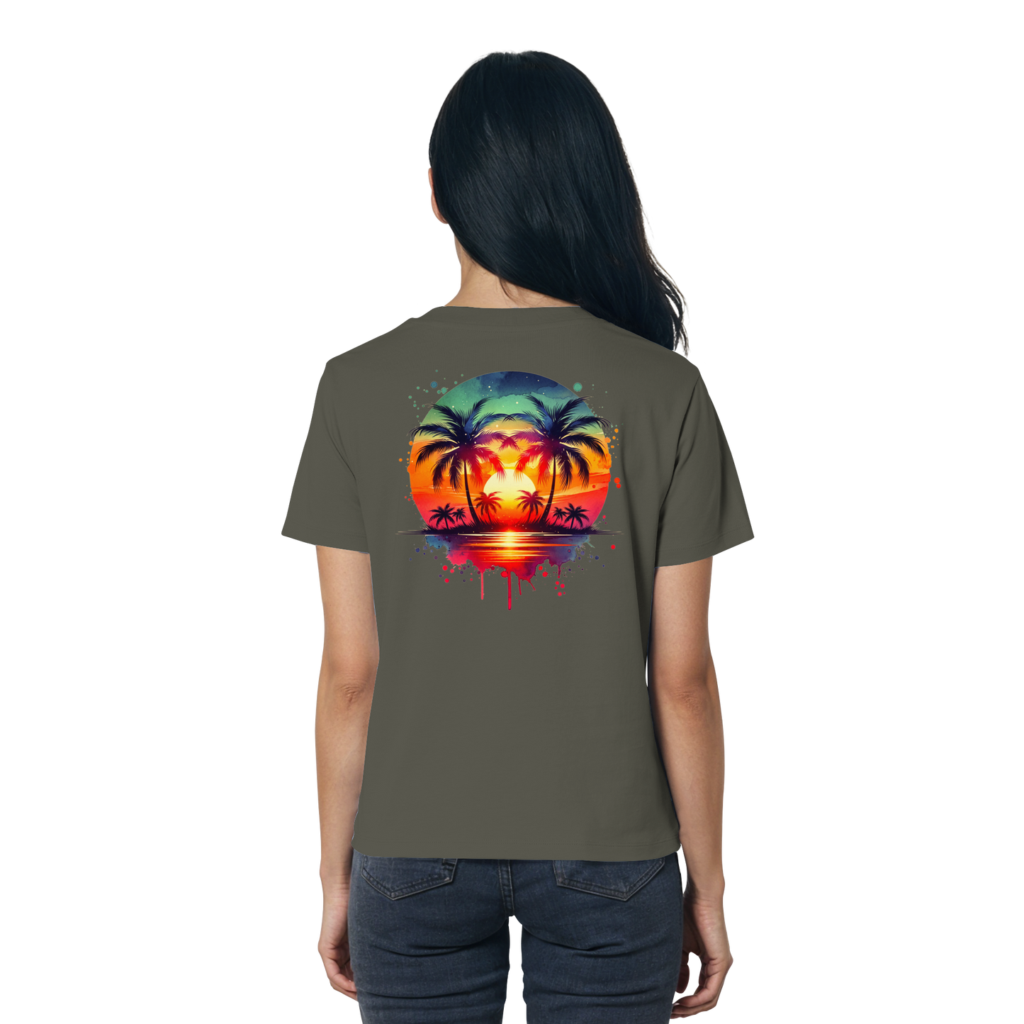 Tropical Sunset - Ladies Organic Shirt