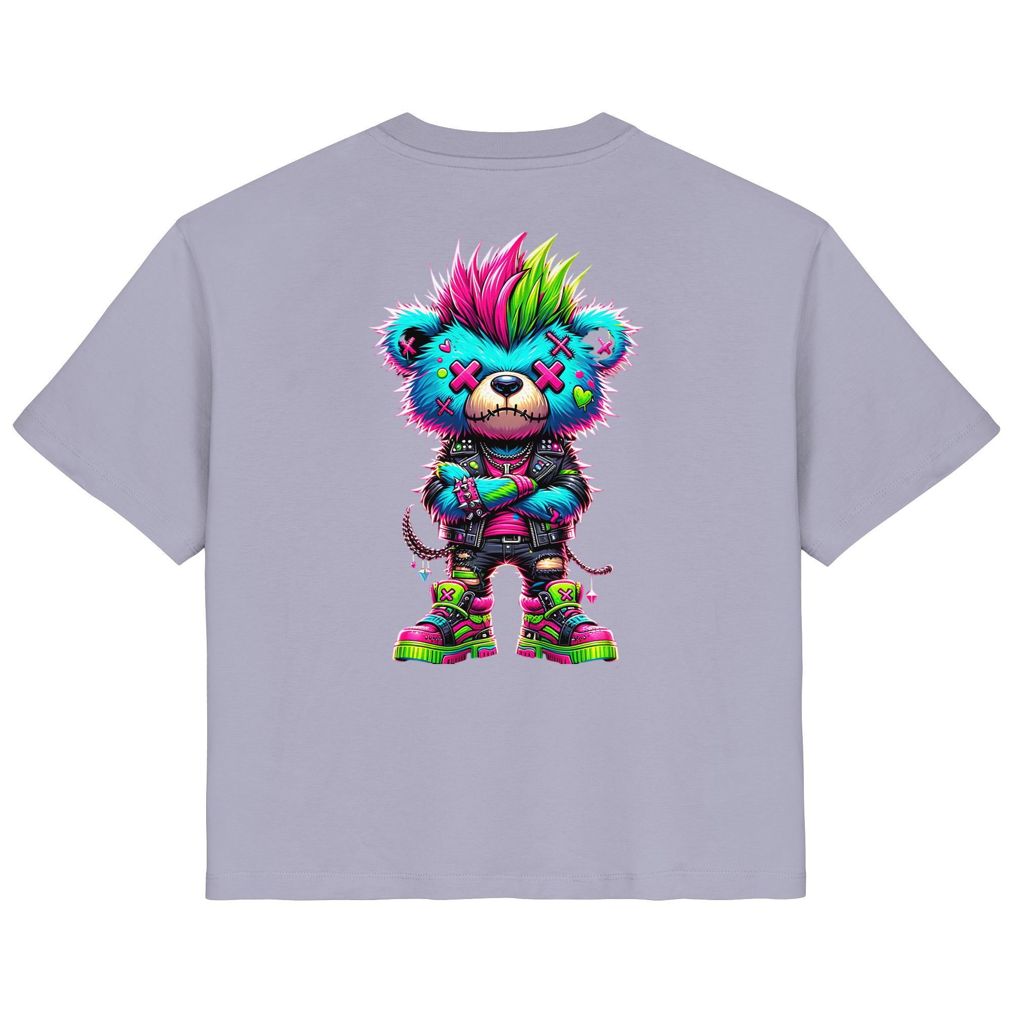Punk Neon Teddy - Ladies Organic Shirt