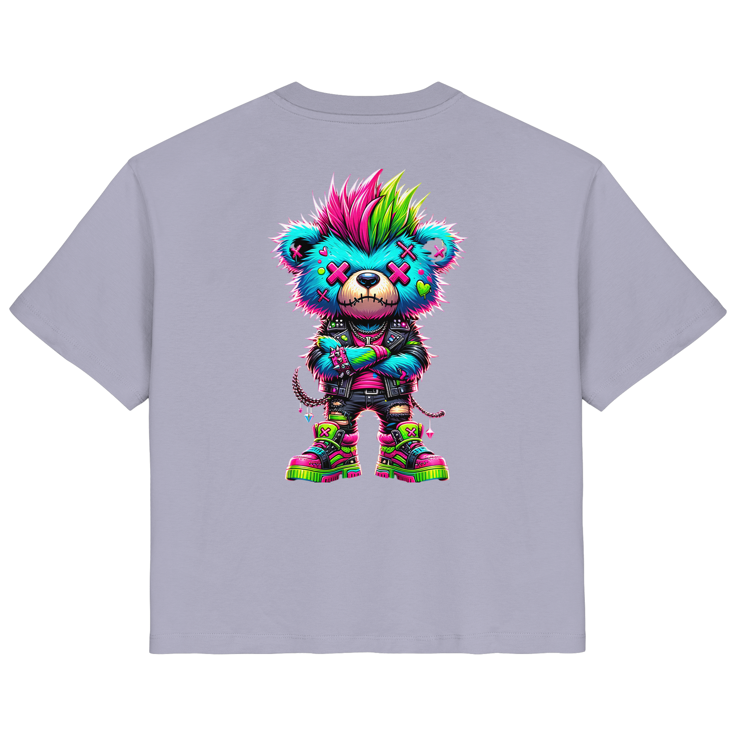 Punk Neon Teddy - Ladies Organic Shirt