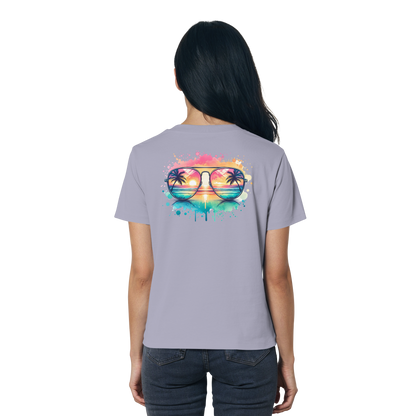 Tropical Sunset Glasses - Ladies Organic Shirt