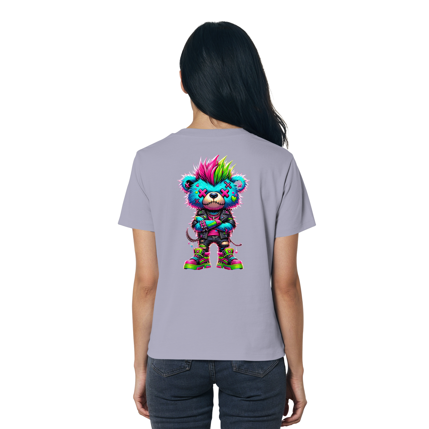 Punk Neon Teddy - Ladies Organic Shirt