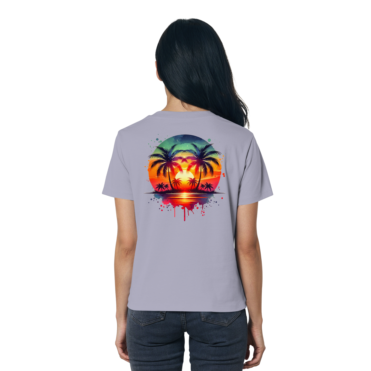 Tropical Sunset - Ladies Organic Shirt