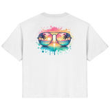 Tropical Sunset Glasses - Ladies Organic Shirt