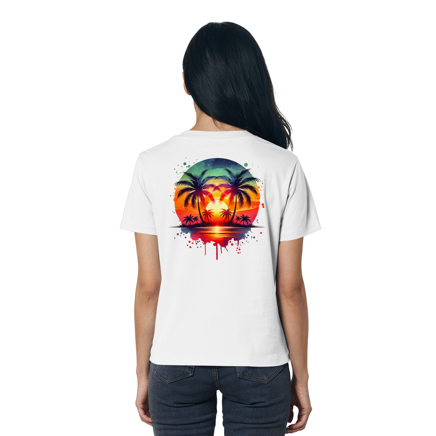 Tropical Sunset - Ladies Organic Shirt