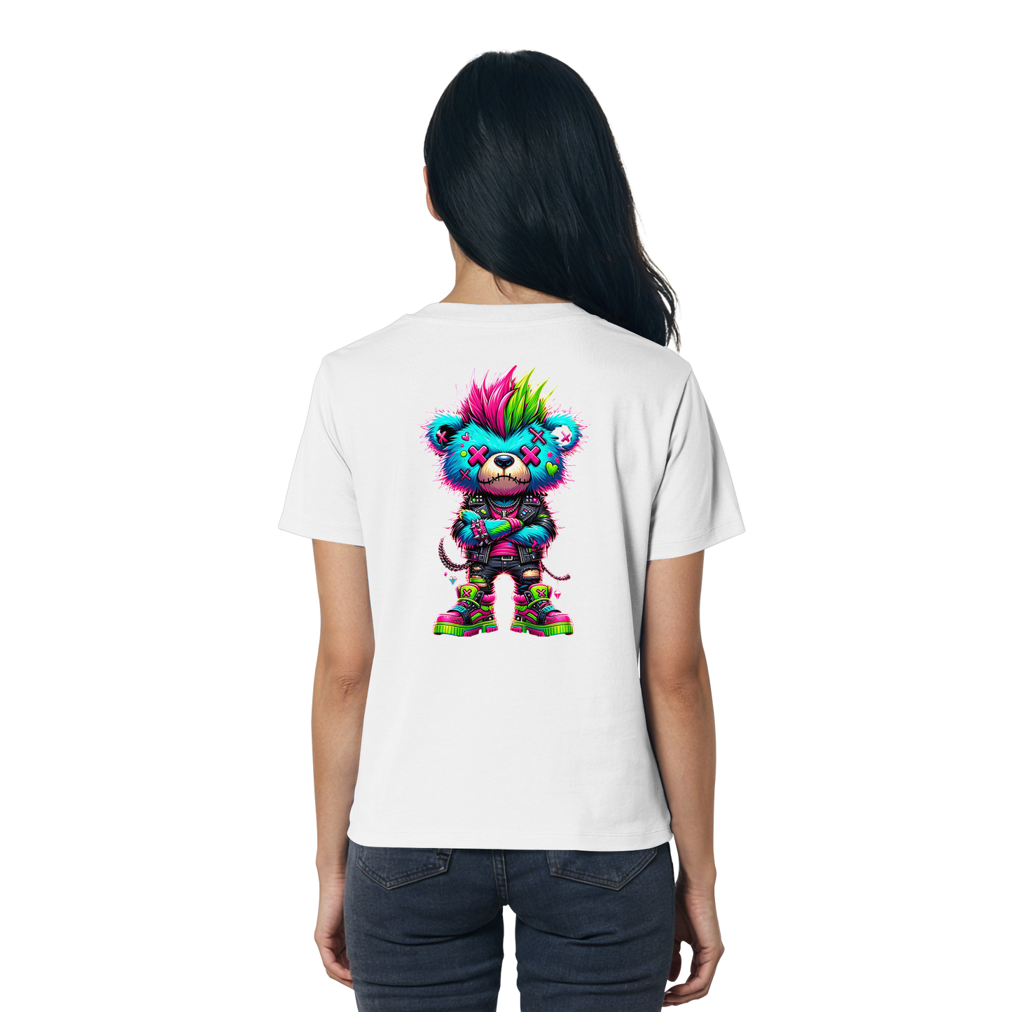 Punk Neon Teddy - Ladies Organic Shirt
