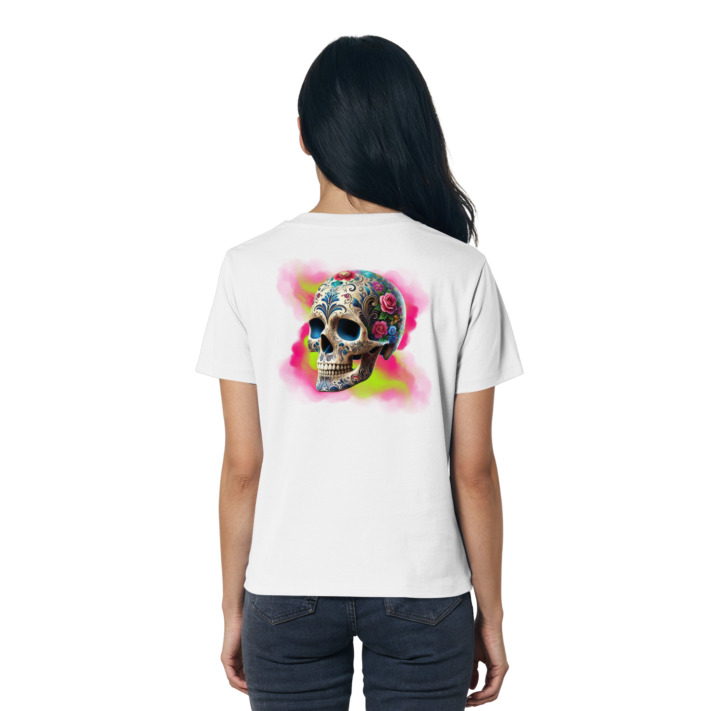 Floral Skull - Ladies Organic Shirt