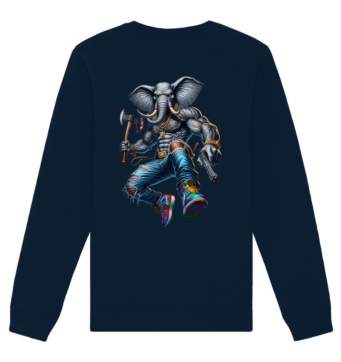 Street King Elefant - Organic Unisex Sweatshirt
