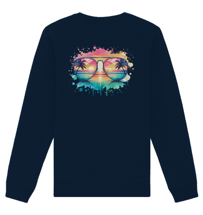 Tropical Sunset Glasses - Organic Unisex Sweatshirt