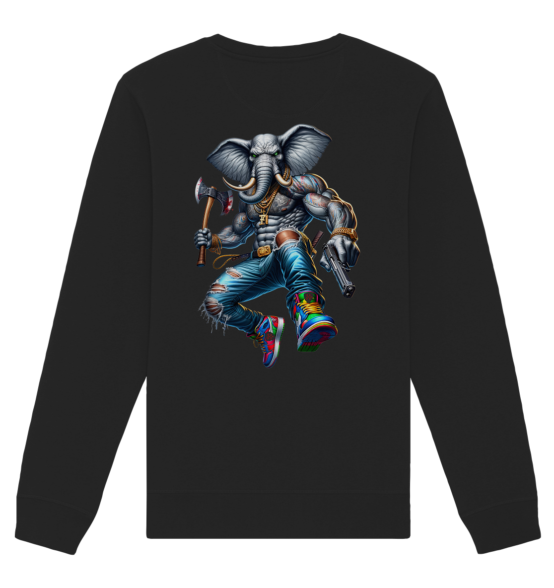 Street King Elefant - Organic Unisex Sweatshirt