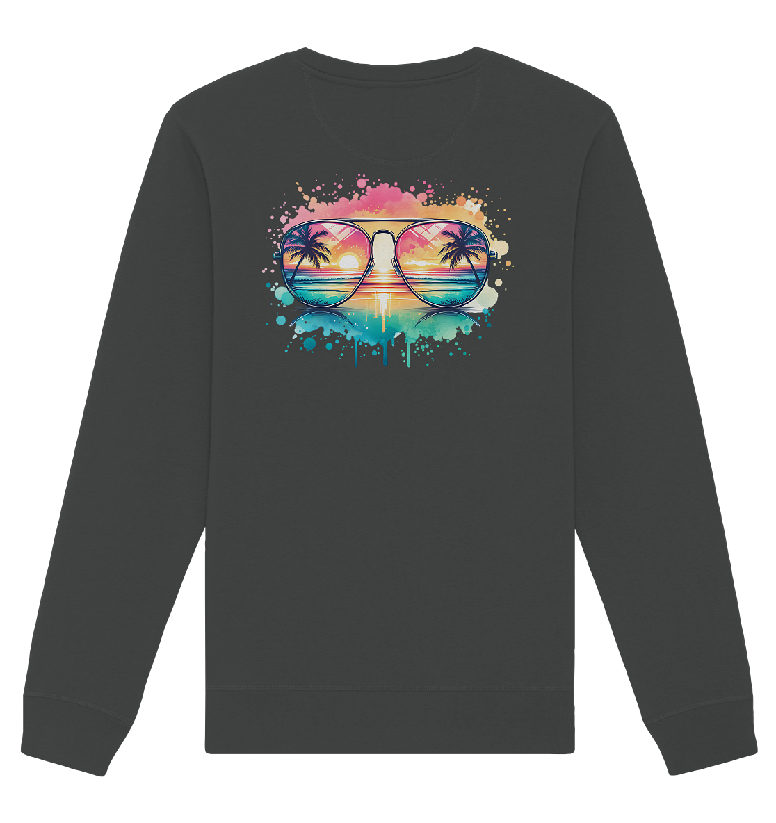 Tropical Sunset Glasses - Organic Unisex Sweatshirt