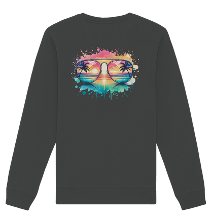 Tropical Sunset Glasses - Organic Unisex Sweatshirt