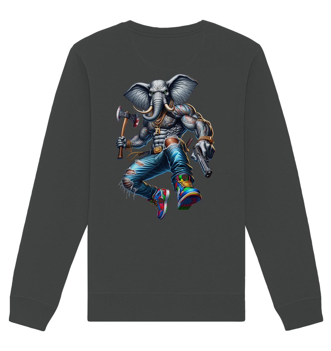 Street King Elefant - Organic Unisex Sweatshirt
