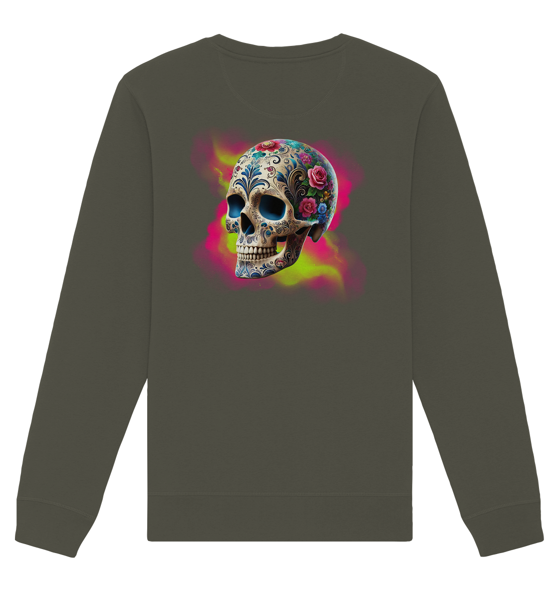 Floral Skull - Organic Unisex Sweatshirt