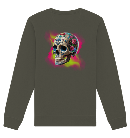 Floral Skull - Organic Unisex Sweatshirt