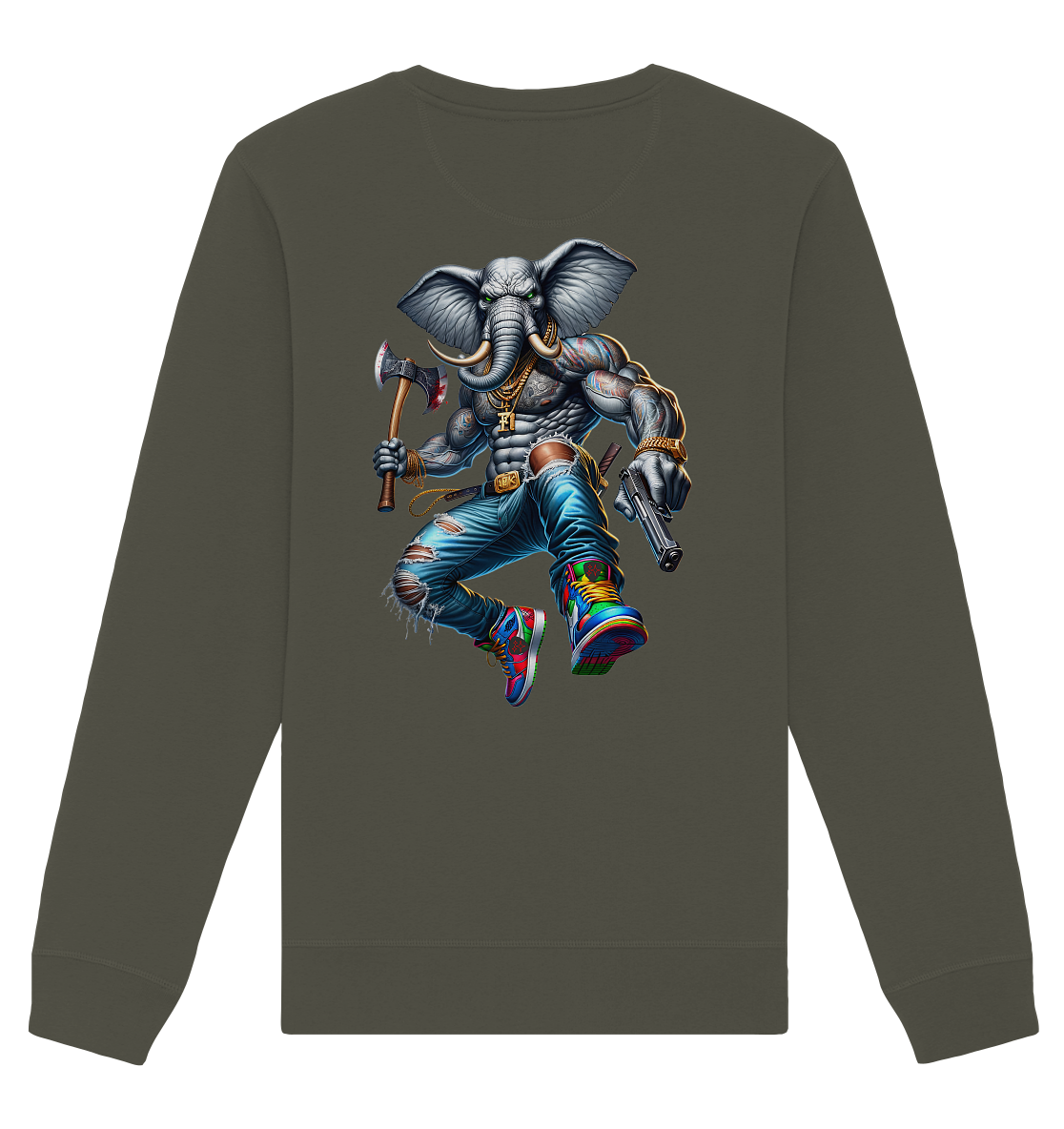 Street King Elefant - Organic Unisex Sweatshirt