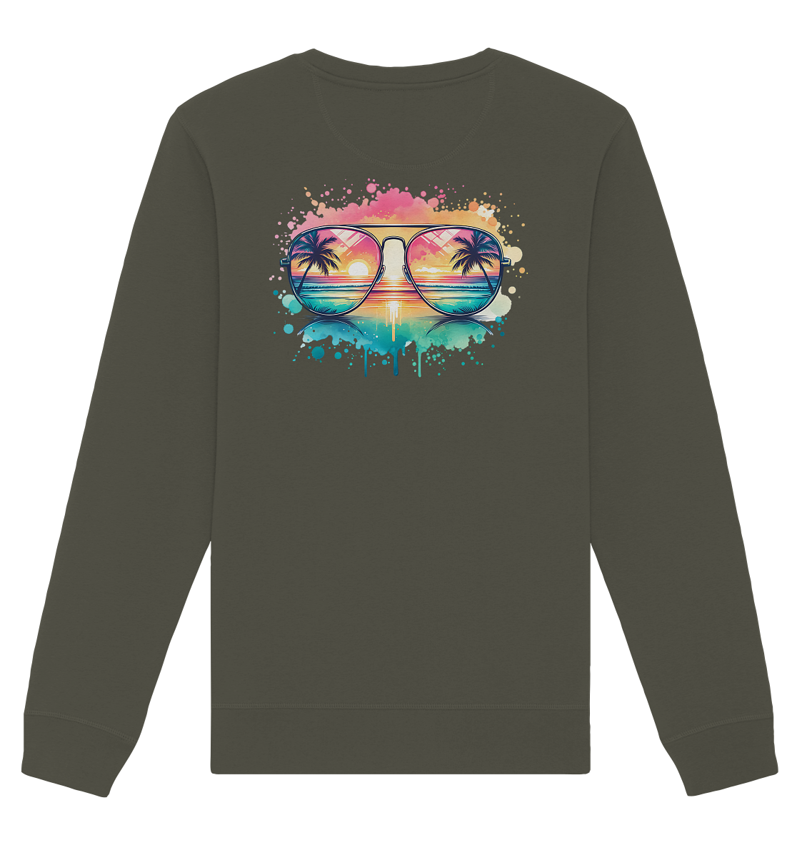 Tropical Sunset Glasses - Organic Unisex Sweatshirt