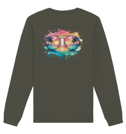 Tropical Sunset Glasses - Organic Unisex Sweatshirt