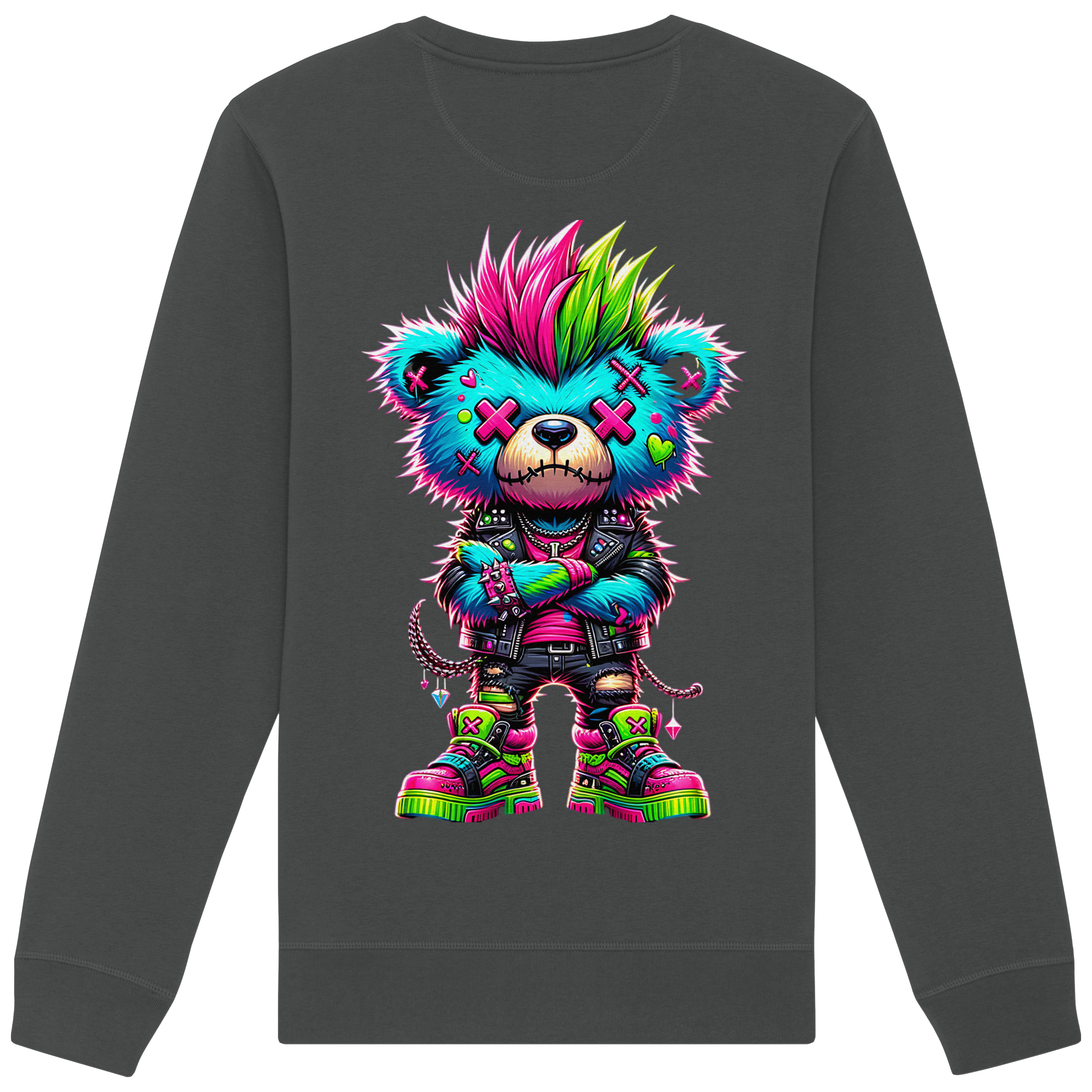 Punk Neon Teddy - Organic Sweatshirt