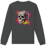 Sweat-shirt bio à motif tête de mort florale