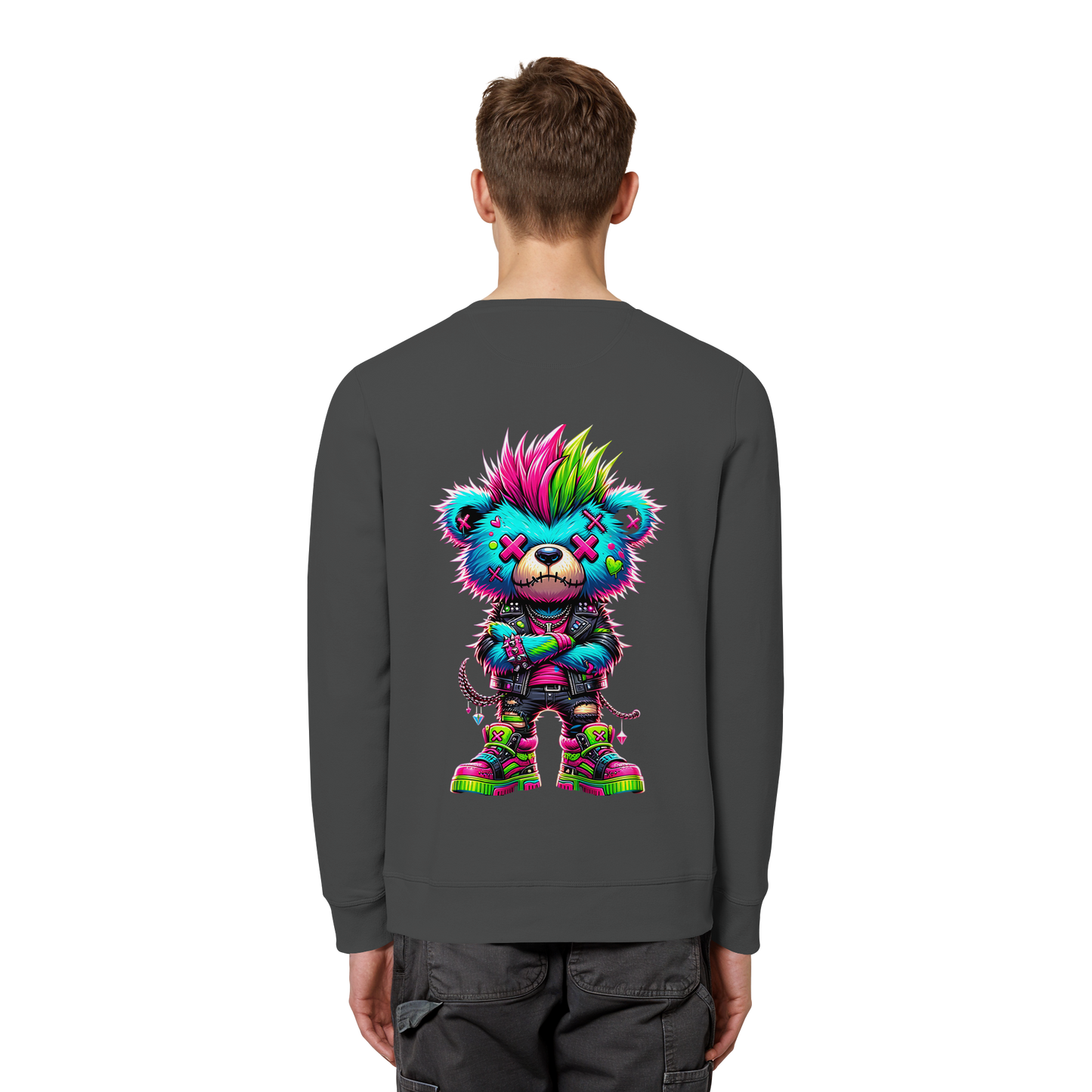 Punk Neon Teddy - Organic Sweatshirt