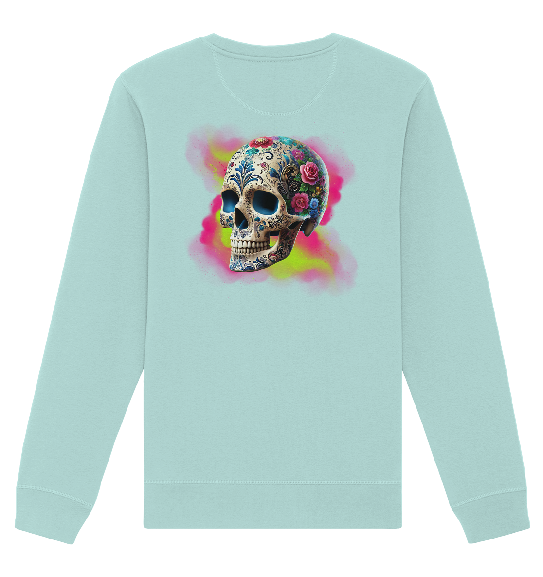 Floral Skull - Organic Unisex Sweatshirt