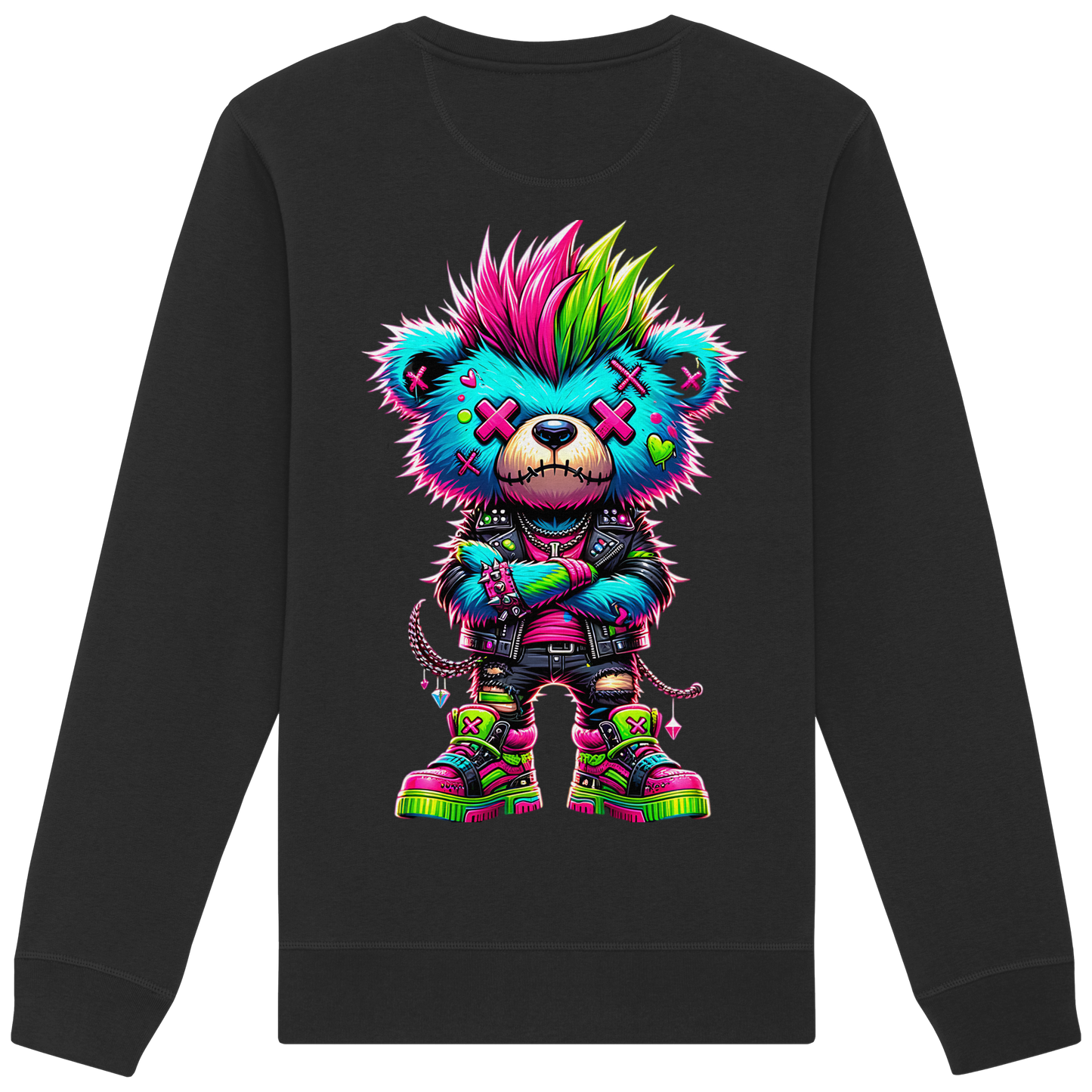 Punk Neon Teddy - Organic Sweatshirt