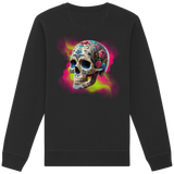 Sweat-shirt bio à motif tête de mort florale