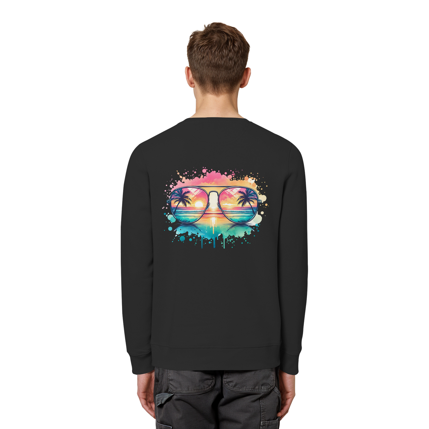 Tropical Sunset Glasses - Organic Sweatshirt