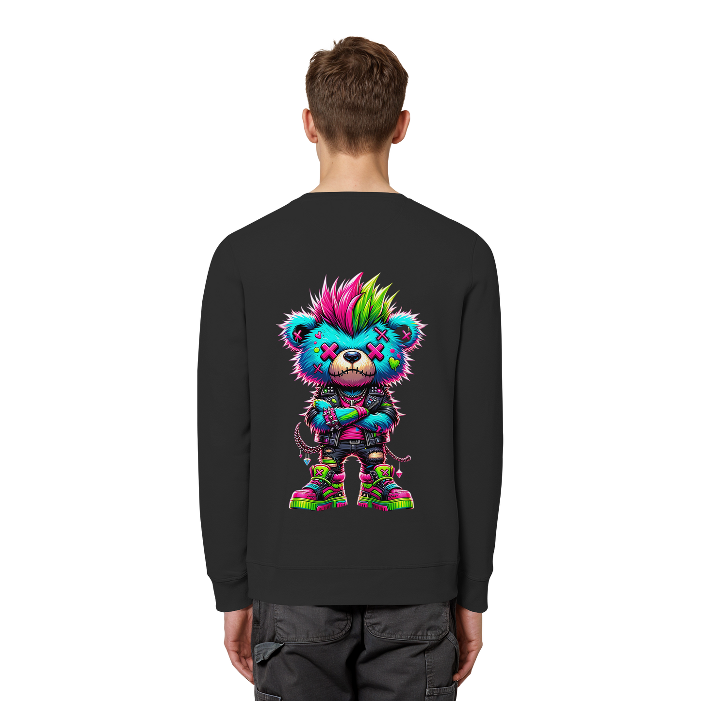Punk Neon Teddy - Organic Sweatshirt