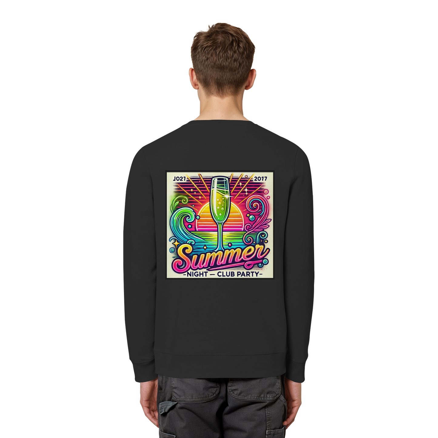 Ambiance fête d'été - Sweat-shirt bio