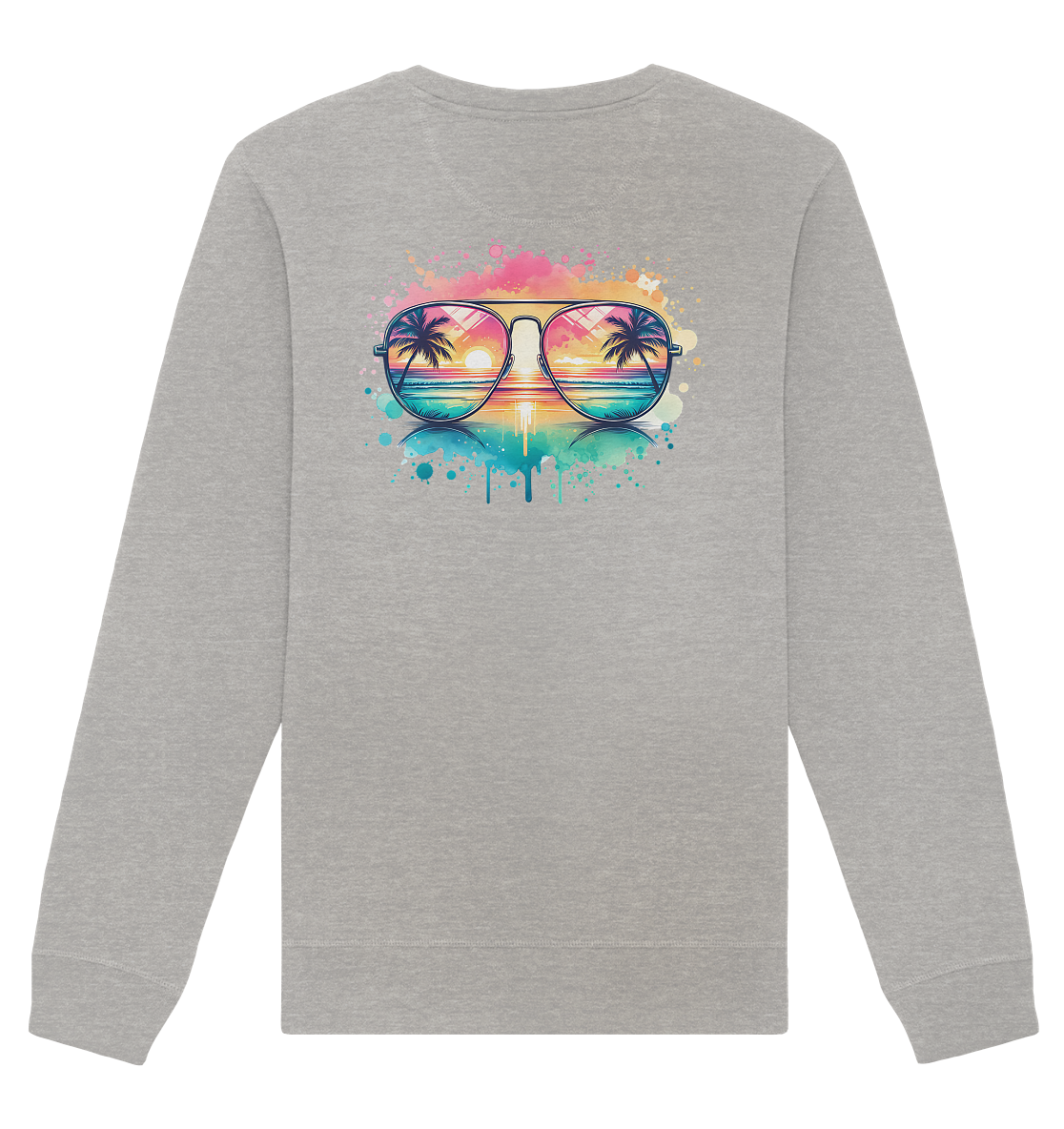 Tropical Sunset Glasses - Organic Unisex Sweatshirt